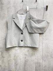 ADAM ET ROPE' アダムエロペ クロップドジレ ベスト セットアップ sizeF/グレー ■◆レディース
