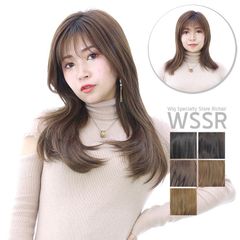 ストレートスクエアハーフウィッグ SQ50 （内巻き レディース 女性用 かつら WIG エクステ エクステンション つけ毛 ヘアピース）
