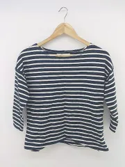 ◇ SENSE OF PLACE by URBAN RESEARCH ボーダー 八分袖 Tシャツ カットソー サイズF ネイビー ホワイト レディース P  【中古】 【1212010005640】