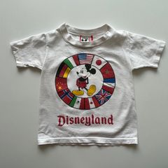 <90>kids vintage T-shirt MICKEY Disney/　kids used 　USA 【E1-67】ミッキー　子供服　アメリカ　ビンテージ