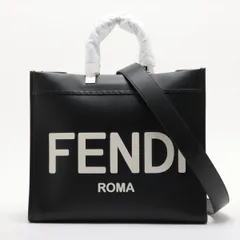 FENDI/フェンディ　サンシャイン ミディアム レザー2WAY ハンドバック　8BH386　ブラック　トートバッグ　【中古】