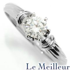 ダイヤモンド 0.382ct プラチナ Pt900 リング GOOD VS2クラス Dカラー 指輪 12号 中古 プレラブド 返品OK