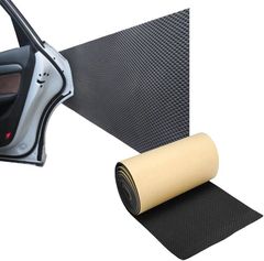 SATOMO 駐車場用クッションガード 車庫壁保護 ドア傷防止 2000x200x4mm 両面テープ付き(ブラック1個)