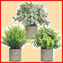 フェイクグリーン 観葉植物 T4U フェイク 小さい 室内 3個セット インテリア プレゼント