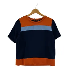 美品  ZARA WOMAN ザラウーマン タグ付きカットソー sizeＳ/ネイビー×オレンジ