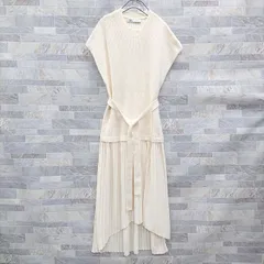 ◎ ZARA ニット切り替えプリーツワンピース 04308