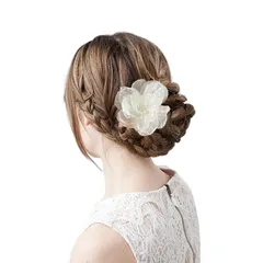 振袖 花火大会 七五三 花嫁 入学式 入園式 成人式 卒業式 髪留め 結婚式 ヘアピン ドライフラワー クリップ クリップ ヘアアクセサリー レディース かわいい 花 飾り 髪飾り 髪飾り 小物(ホワイト) 和装 和風 浴衣 [Zhejia]