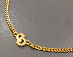 ★2065 ヴィンテージ！ Christian Dior ディオール CD ロゴ ゴールド ネックレス 喜平 チェーン