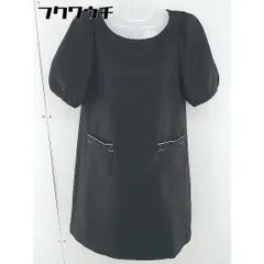 ◇ anatelier アナトリエ バックジップ 五分袖 膝丈 ワンピース サイズ36 ブラック レディース  【中古】 【1108060002060】のサムネイル