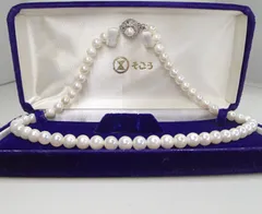 パールネックレス　SILVER　ホワイト系