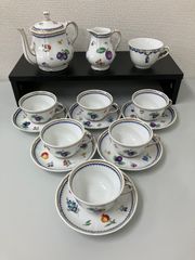 リチャードジノリ イタリアンフルーツ ティーポット クリーマー カップ＆ソーサー おまけカップ1点 おまとめ セット