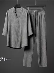 セットアップ ペアソン OBM メンズ スポーツスーツ カジュアル アウトフィット フィットネス アクティビティ スタイリッシュ ファッショナブル デザイン 選べるカラー ソリッドカラー 春夏 セット販売 メンズファッション グレー