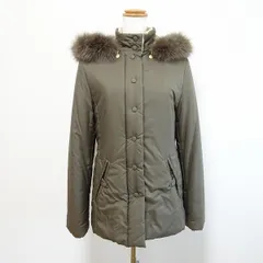 #wnc インゲボルグ INGEBORG コート S カーキ系 ブルーフォックス ファー フード付き ジップアップ 美品 レディース [856422]のサムネイル