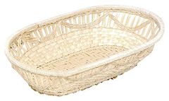 【人気商品】萬洋 白竹小判 バスケット Lサイズ 26×15×5cm 16-301