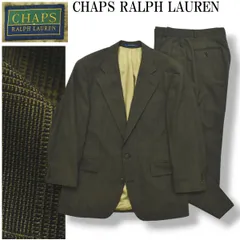 【美品】 80s カナダ製 チャップス ラルフローレン CHAPS RALPH LAUREN グレンチェック柄 シングル 2B スーツ セットアップ 上下 テーラードジャケット スラックスパンツ 40 グレー メンズ