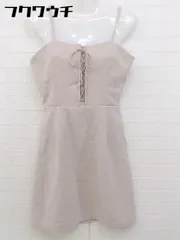 ◇ one after another NICE CLAUP ナイスクラップ キャミソール ミニ ワンピース サイズF ベージュ系 レディース 【中古】 【1105180003908】