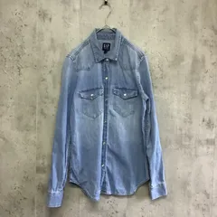 GAP  ギャップ　長袖デニムシャツ　ブルー　レディース　XSサイズ