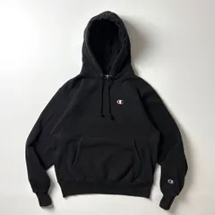 Champion チャンピオン リバースウィーブ パーカー M ブラック 黒 刺繍ロゴ 目あり フーディー スウェットパーカー プルオーバー 90s 刺繍タグ アメカジ ヴィンテージ メンズ 古着
