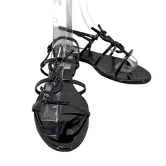 サンローランパリ SAINT LAURENT PARIS パテントレザー カサンドラオープンサンダル レディース EUR：38 のサムネイル