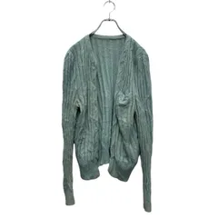 ケーブルニット セーター カーディガン M～ レディース ミントグリーン 古着卸 アメリカ仕入 a603-5771