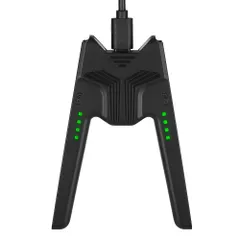 新品 L'QECTED Joy-Con 用 充電グリップ プレイしながら充電可能 V字型 ジョイコン充電グリップ 充電スタンド 超軽量 持ち運びに便利 充電指示LED付（ブラック）