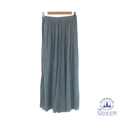 【訳アリ】 UNIQLO ユニクロ スカート プリーツ ゴム ロング レディース ブルー M 901-6577 送料無料 古着