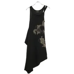Yohji Yamamoto collections ヨウジヤマモトコレクションズ 22AW アシンメトリーロングプリントタンクトップ FE-T82-078 ブラック 2のサムネイル