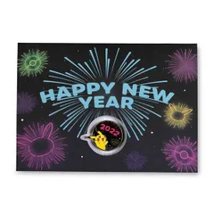 Pokemon Center (ポケモンセンター) / New Year 2022 ピカチュウ 花火 記念 ピンズ グリーティングカード 【輸入品】