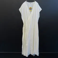 アミナコレクション カシュクール ロングワンピース ロングジレ 紐 刺繍 総柄 s955086