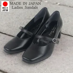 パンプス ストラップ レディース 痛くない 歩きやすい ヒール 黒 靴 フォーマル リクルート 美脚 仕事 コンフォート シューズ ファーストコンタクト nc39311 ブラック（）  22.0cm