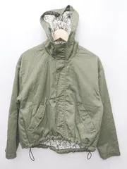 ◇ ⊇ earth music&ecology レース裏地 長袖 ジャケット ブルゾン サイズF カーキ レディース P  【1409250045844】