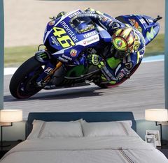 ★アウトレット★ 新品 MotoGP YAMAHA 100 x 70 cm レーシング 壁掛け 46 バレンティーノ・ロッシ VR46 YZF-R1M オートバイ関連グッズ