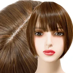 Luce brillare 部分ウィッグ かつら ヘアピース トップピース カツラ 女性 レディース つむじ 頭頂部 薄毛 脱毛 うぃっぐ セミロング トップカバー 人工毛 耐熱ファイバー 国内メーカー ストレート 部分 断熱美 [ベージュブラウン 25cm]