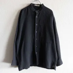 ISSEY MIYAKE MEN 90s バンドカラー シャツ 長袖 ブラック ISSEY MIYAKE イッセイミヤケ アイム メンISSEY IM MEN FLAT