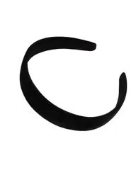 カチューシャ ベロア 痛くない ブラック ヘアアクセサリー 大人っぽい レディース シンプル 黒 (黒, 1.5cm) [黒] [1.5cm]