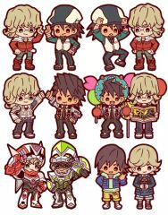 [중고] 키홀더 마스코트(캐릭터) 전 6종 세트 [러버 마스코트 버디콜레 TIGER & BUNNY]