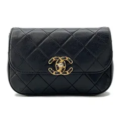 N2607 シャネル Vステッチ ターンロック ミニ ウエストポーチ N2607 シャネル Vステッチ ターンロック ミニ ウエストポーチ