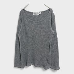 【美品】【アメリカーナ】『Americana』[ニットトップス] ニットセーター 肘ワッペン風 グレー系 (M~L) 商品C2375 管理C