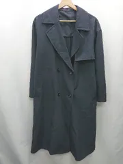 ◇ ⊂ GU ジーユー オーバーサイズ 長袖 トレンチコート サイズM ネイビー系 レディース E  【1501230024631】