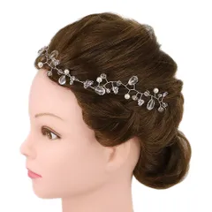 ヘッドドレス 髪飾り ジュエリー ヘッド アクセサリー ウエディング パーティー かんざし 簪 花 洋装 ドレス 大きい パール 着物 和装 袴 振袖 成人式 結婚式 フォーマル W20 297-207 p913　Si
