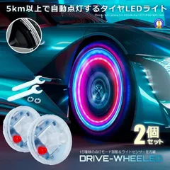 ホイール LEDライト 2個セット 車用 ドレスアップ 2-DRIHHEEL メール便