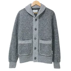 ハリウッドランチマーケット HOLLYWOOD RANCH MARKET ショールカラー カーディガン ニット 長袖 2 M グレー Xのサムネイル
