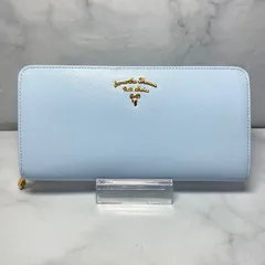 Samantha Thavasa Petit Choice サマンサタバサ　プチチョイス　ラウンドファスナー長財布　ライトブルー　猫　ゴールドロゴ　リボン