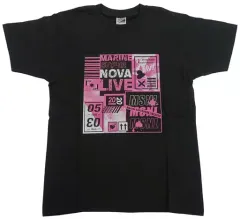 【中古】衣類 M4!!!! Tシャツ ブラック×ピンク Sサイズ 「MARINE SUPERNOVA LIVE 2020」 事前通販限定