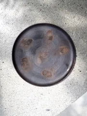 やまぽた 山口和声 平皿 小 焼締め 銘々皿 陶器 作家物 食器 うつわ 器