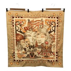 エルメス HERMES カレ 90 スカーフ ナイルの宝 エルメス カレ90 スカーフ ナイルの宝 TO.1480 スカーフリング