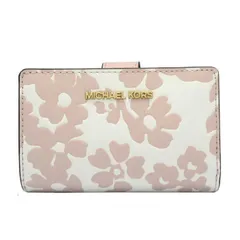 マイケルコース 二つ折り財布 MICHAEL KORS フローラル ミディアム ウォレット 35S5GTVF6Y POWDER BLUSH アウトレット レディース