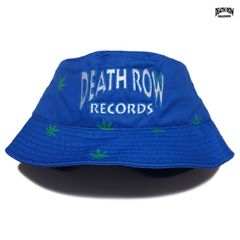 DEATH ROW RECORDS WEED LEAFS BUCKET HAT【BLUE】(デスロウレコード 帽子 キャップ スヌープドッグ SNOOP DOGG バケットハット ハット ロゴ)