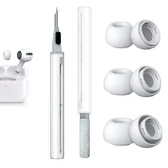 【新着商品】Pro AirPods 第1/2世代対応、3 in イヤーピース 1イヤホン掃除道具付き、シリコンイヤーチップ (S/M/Lサイズ YUWAKAYI 各ペア)柔らかい 滑り止め、イヤーピース収納ケース付き