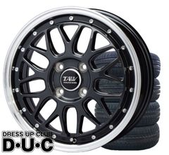 FM9 軽用15インチ『Leowing FM9/レオウィング エフエム9』165/50R15 165/55R15 タイヤ付セット『15-5.0JJ』『4H-PCD100』ブラックメタリック